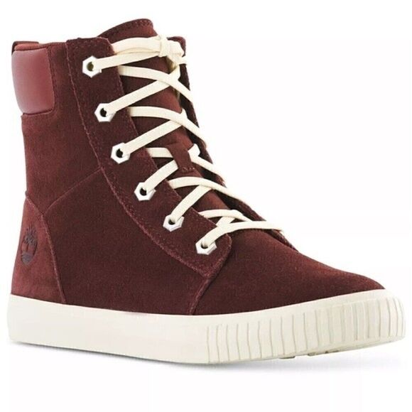 Timberland Women’s Skyla Bay 7" Burgundy Suede Sneaker Boot NIB shoes - Picture 8 of 15